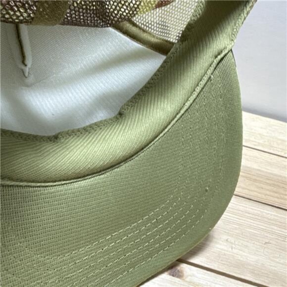 Retro NOS American Badass Vintage RARE Camo Trucker Hat Cap Printed in USA 1980s main image 6